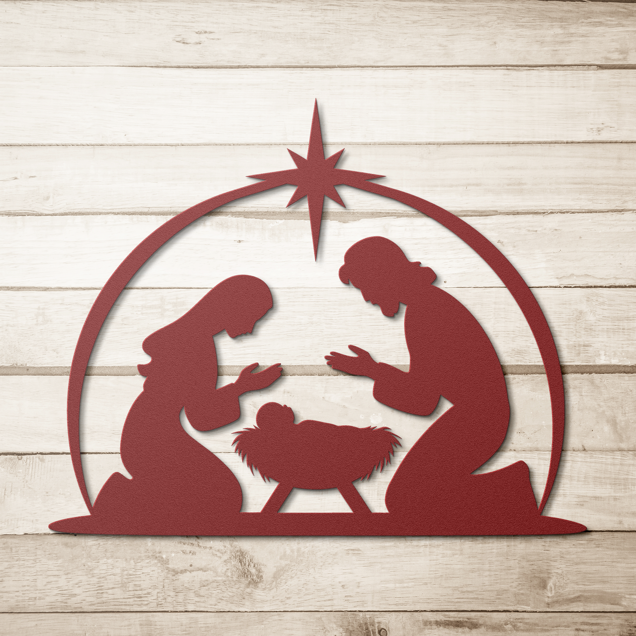 Nativity Holiday Metal Wall Art