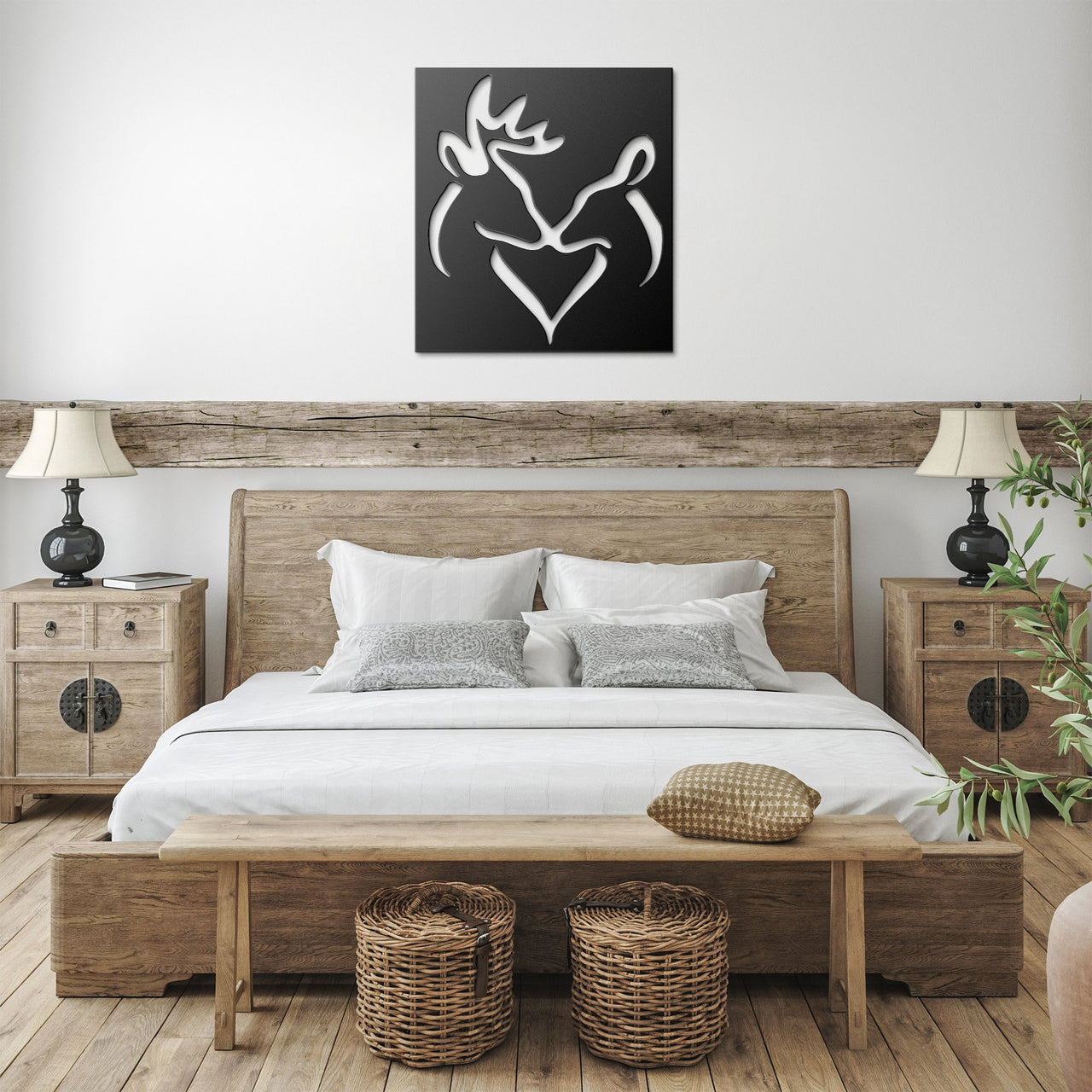 Kissing Deer Metal Wall Art - My Metal Wall Art