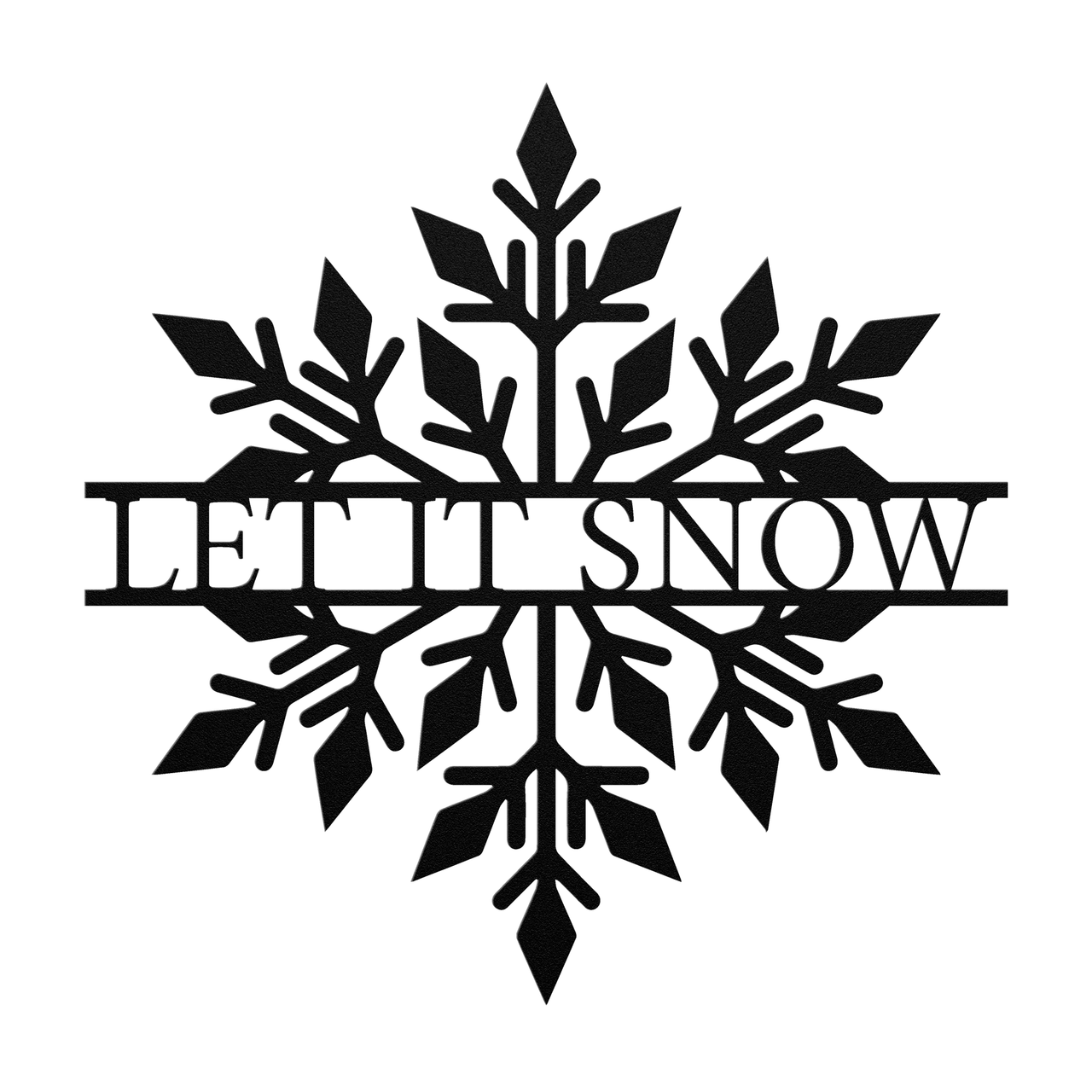 Let It Snow Snowflake Holiday Metal Wall Art